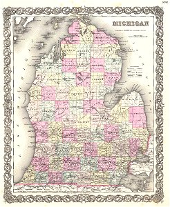 1855 Colton Map of Michigan - Geographicus - Michigan-colton-1855
