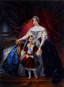 Louise d'Artois with her son Roberto I as Regent of Parma