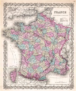 1855 Colton Map of France - Geographicus - France-colton-1855