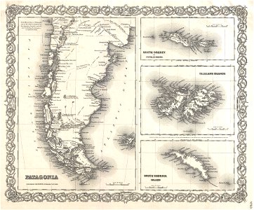 1855 Colton Map of Patagonia and the Falkland Islands. - Geographicus - Patagonia-colton-1855