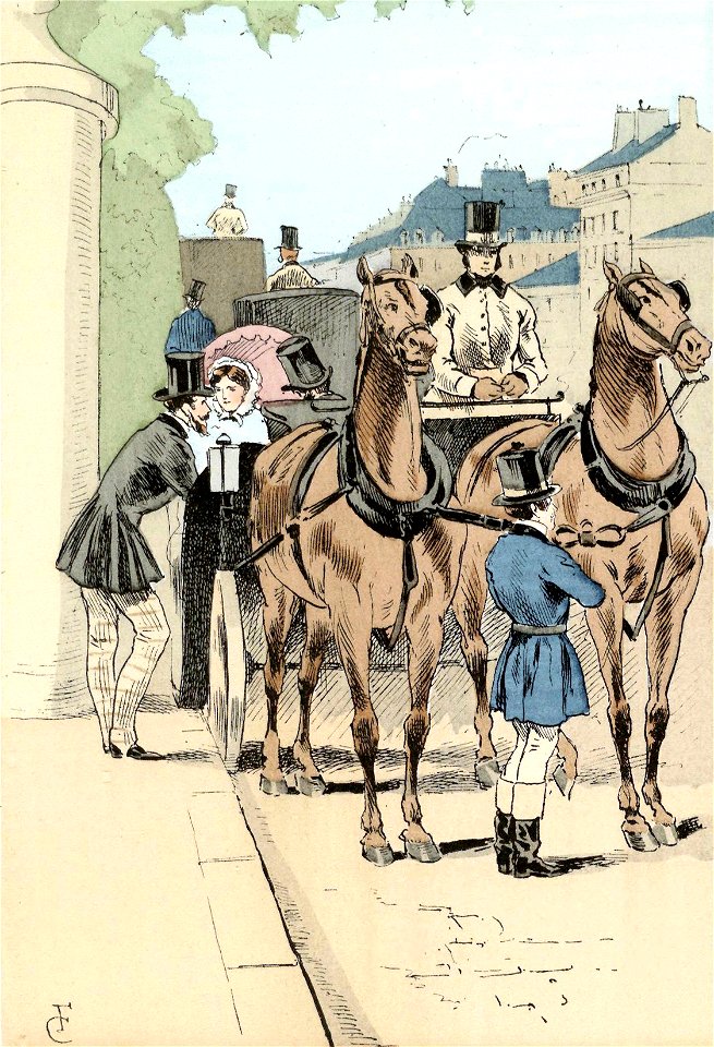 The Boulevard des Italiens 1855 - Left side