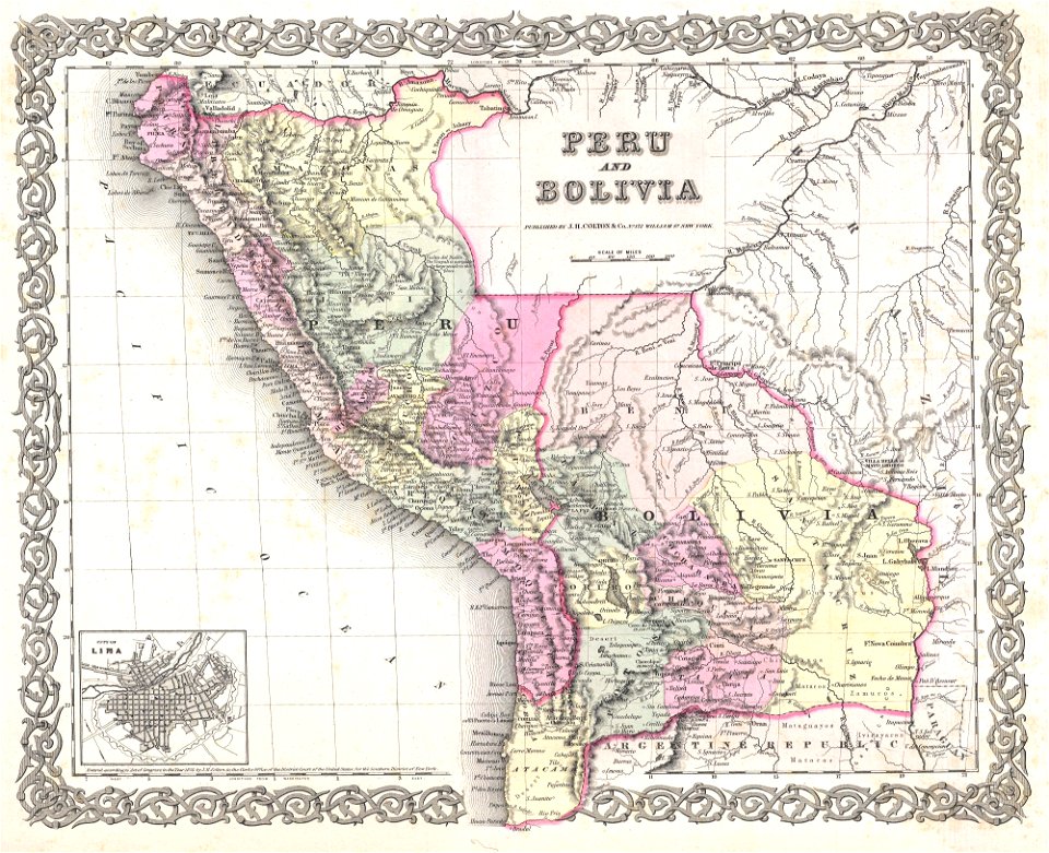 1855 Colton Map of Peru and Bolivia - Geographicus - PeruBolivia-colton-1855