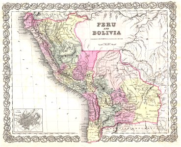 1855 Colton Map of Peru and Bolivia - Geographicus - PeruBolivia-colton-1855. Free illustration for personal and commercial use.
