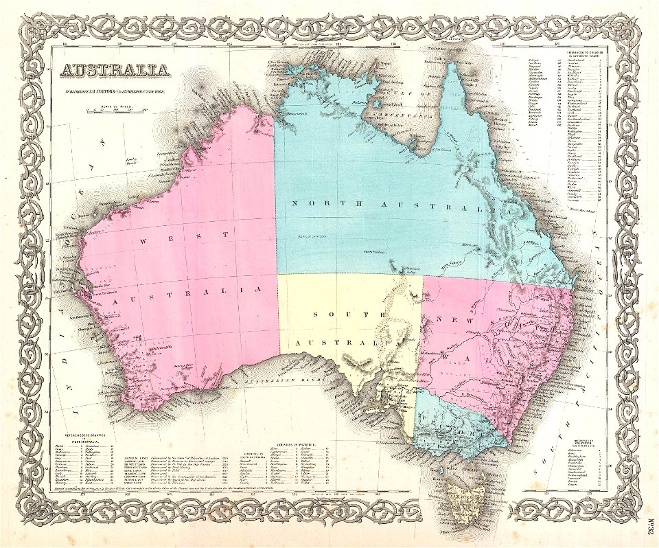 1855 Colton Map of Australia - Geographicus - Australia-colton-1855