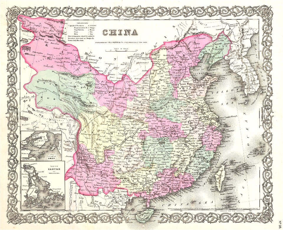 1855 Colton Map of China, Taiwan, and Korea - Geographicus - China-colton-1855