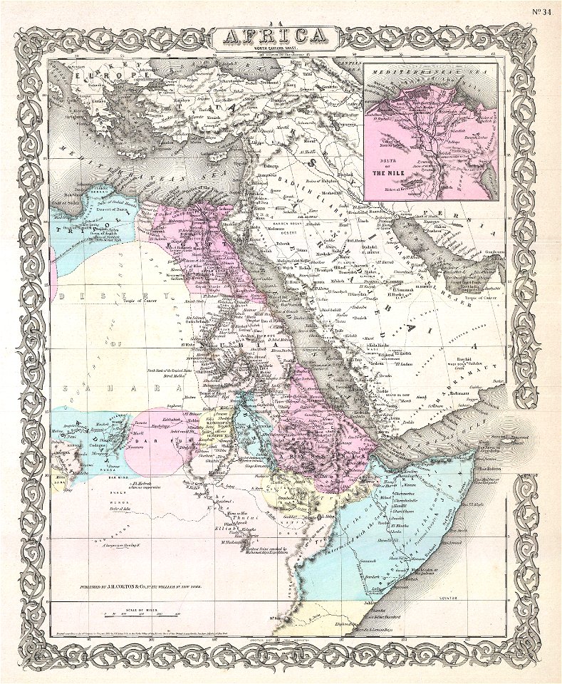 1855 Colton Map of Northeastern Africa - Geographicus - AfricaNorthEast-colton-1855