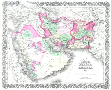1855 Colton map of Persia ^ Arabia ( Saudi Arabia, Iraq, Israel and Afghanistan ) - Geographicus - PersiaArabia-c-55