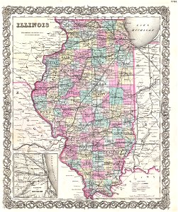 1855 Colton Map of Illinois - Geographicus - IL-colton-1855