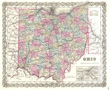 1855 Colton Map of Ohio - Geographicus - Ohio-colton-1855
