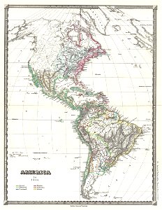 1855 Spruner Map of the Americas up to 1776 - Geographicus - AmericaBis1776-spruner-1855