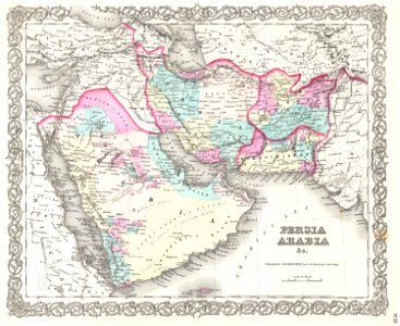 1855 Colton Map of Persia, Afghanistan, and Arabia - Geographicus - PersiaArabia-colton-1855
