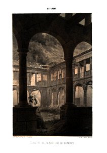1855, Recuerdos y bellezas de España, Asturias y León, Claustro del monasterio de Belmonte