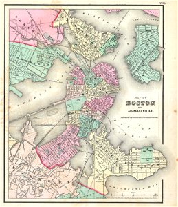 1857 Colton Map of Boston, Massachusetts - Geographicus - Boston-colton-1857. Free illustration for personal and commercial use.