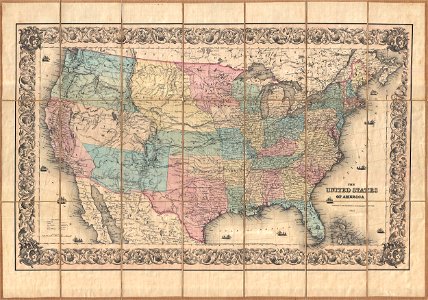 1855 Colton Pocket Map of the United States - Geographicus - UnitedStatesPk-colton-1855