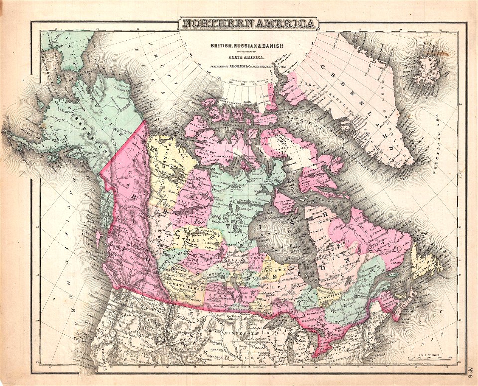 1857 Colton Map of Canada and Alaska - Geographicus - Canada-colton-1857