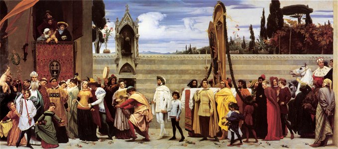 1855 Frederic Leighton - Cimabue-s celebrated Madonna