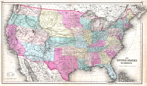 1857 Colton Map of the United States - Geographicus - UnitedStates-colton-1857