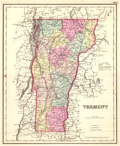 1857 Colton Map of Vermont - Geographicus - Vermont-colton-1857