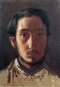 Edgar Degas - Self-portrait ca 1857 -2. Free illustration for personal and commercial use.