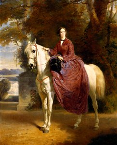 L'impératrice Eugénie à cheval - 1856 - Charles Édouard Boutibonne