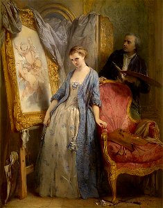 Gustave Wappers - Young paintress in reverie