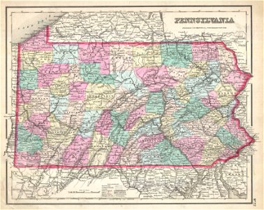 1857 Colton Map of Pennsylvania - Geographicus - Pennsylvania-colton-1857