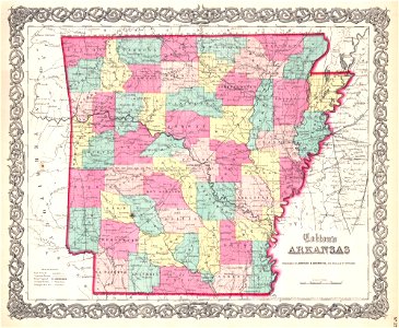 1859 Colton Map of Arkansas - Geographicus - Arkansas-colton-1860