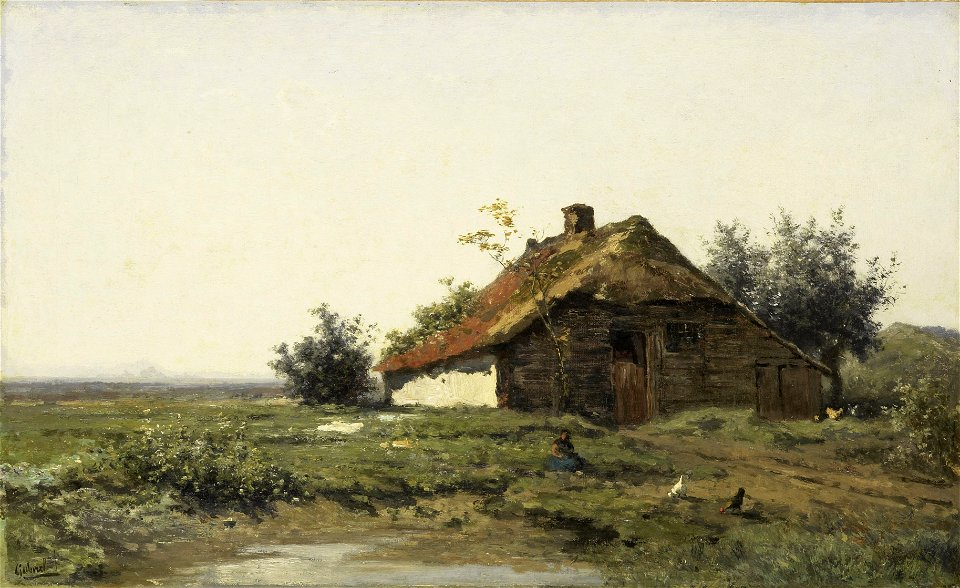 Boerderij in open veld Rijksmuseum SK-A-4669