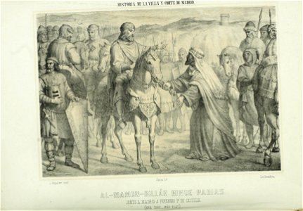 1860, Historia de la Villa y Corte de Madrid, vol. 1, Al-Mamun-Billáh rinde rinde parias junto a Madrid a Fernando I de Castilla