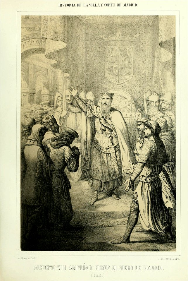 1860, Historia de la Villa y Corte de Madrid, vol. 1, Alfonso VIII amplía y firma el fuero de Madrid