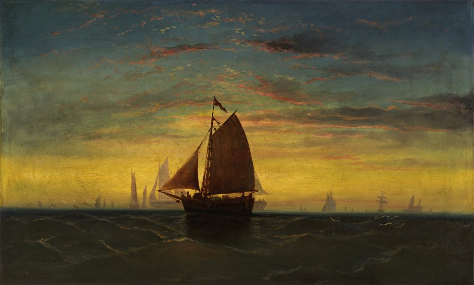 1860s BostonHarbor byCharlesManger SmithsonianAmericanArt 1970.183 1a