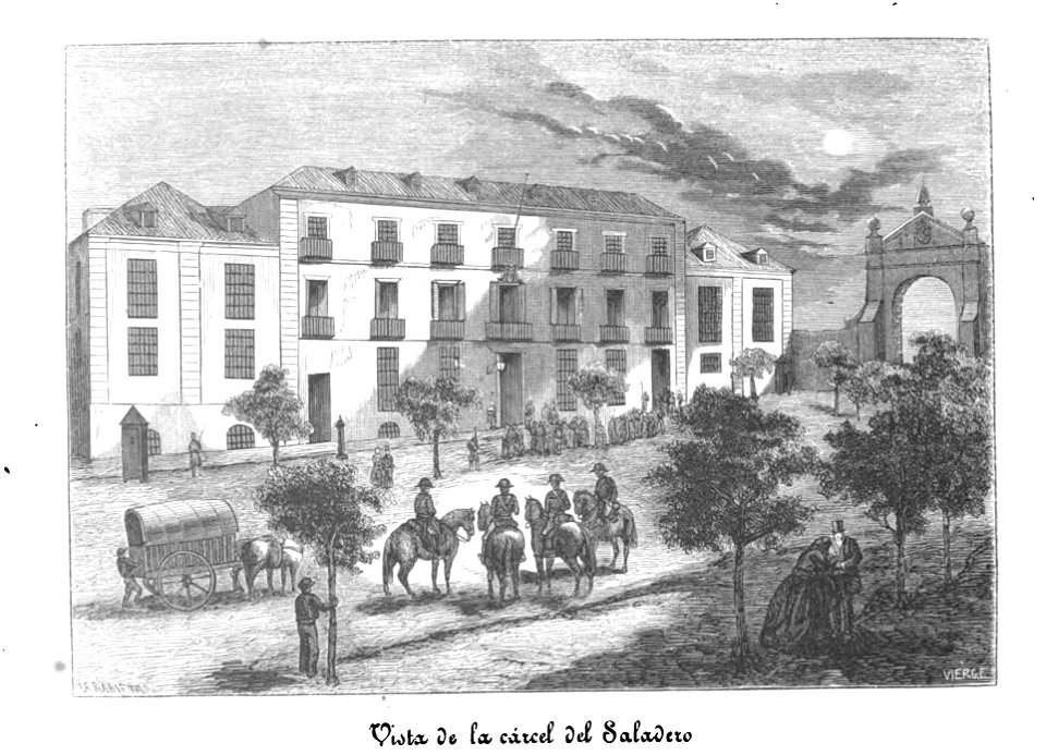 1860, Los misterios del Saladero, Ceferino Tresserra, Vista de la cárcel del Saladero