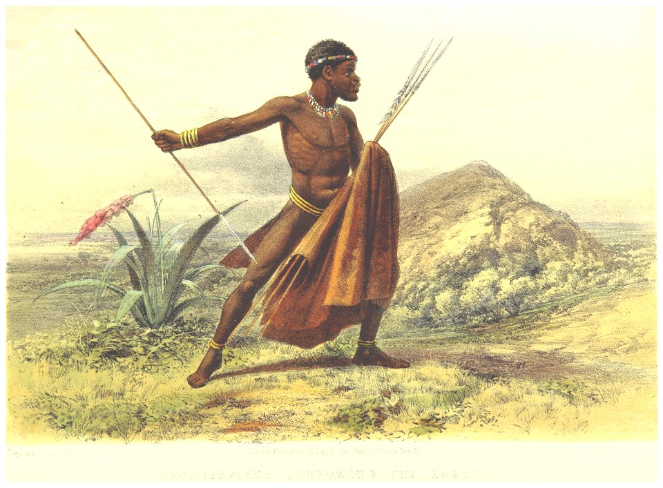 Lucas1861, pg008 THROWING THE ASSEGAI