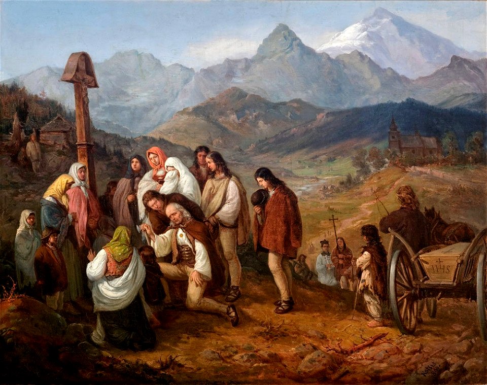 Aleksander Kotsis Pogrzeb górala 1860