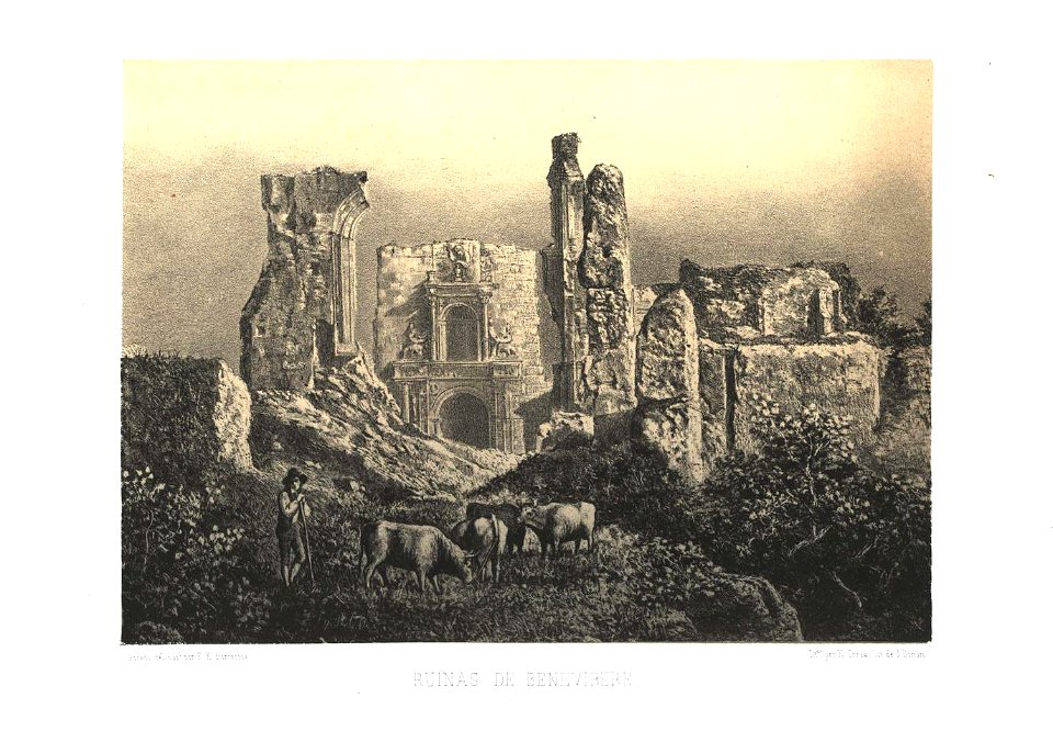 1861, Recuerdos y bellezas de España, Valladolid, Palencia y Zamora, Ruinas de Benevibere