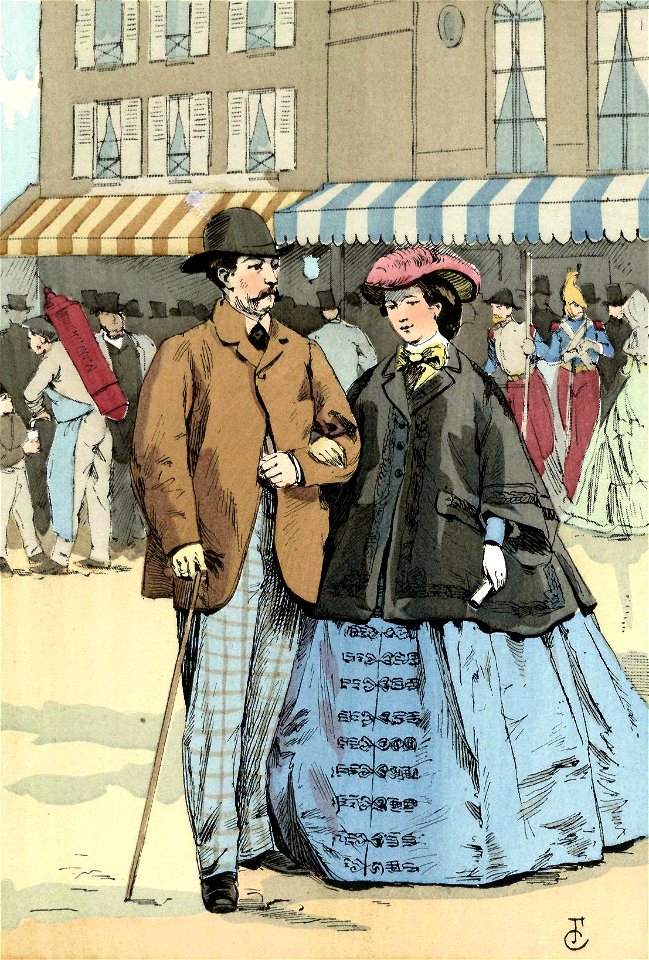 In front of the Ambigu Theatre, 1861