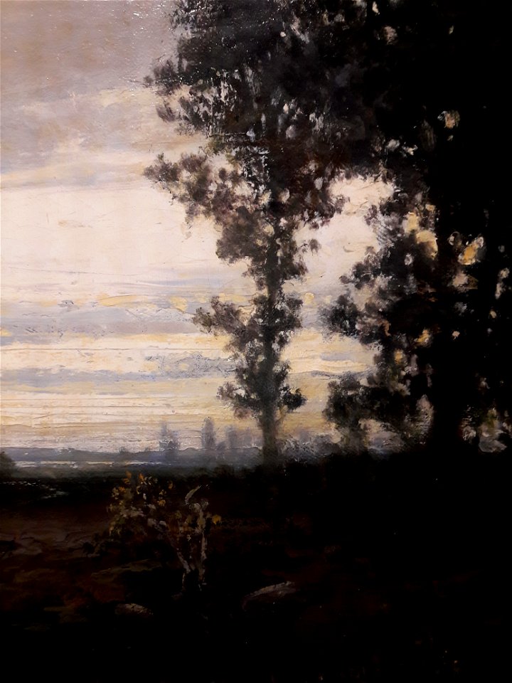 Daubigny Landscape with a pond (detail) 04
