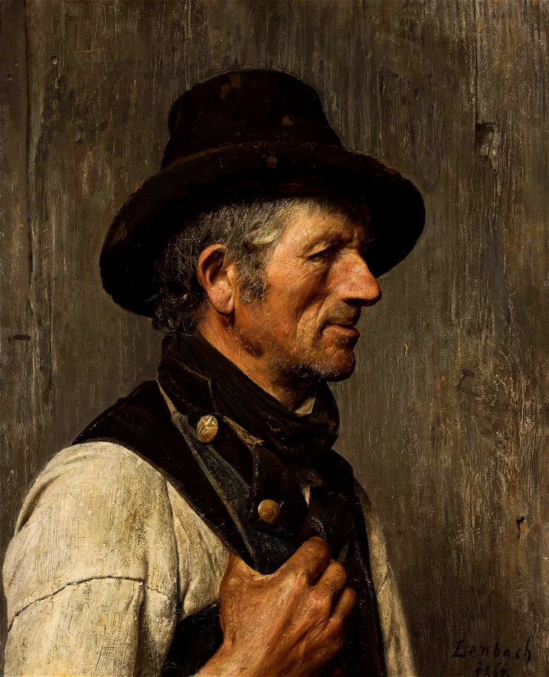 Lenbach Portrait of a peasant