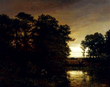 Daubigny Landscape with a pond