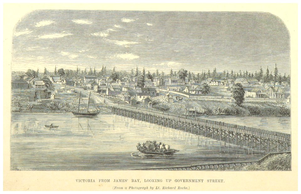 (1862) VICTORIA FROM JAMES' BAY LOOKING UP GOVERNMENT STREET