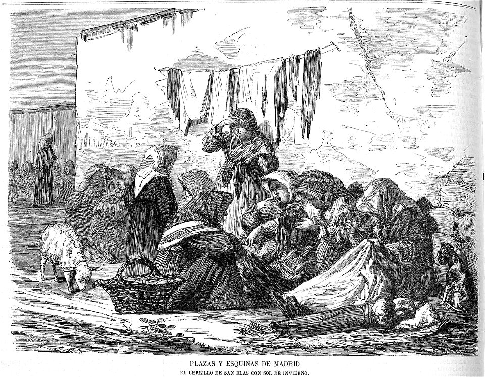 1862-04-13, El Museo Universal, Plazas y esquinas de Madrid, El cerrillo de San Blas con sol de invierno, Ortego