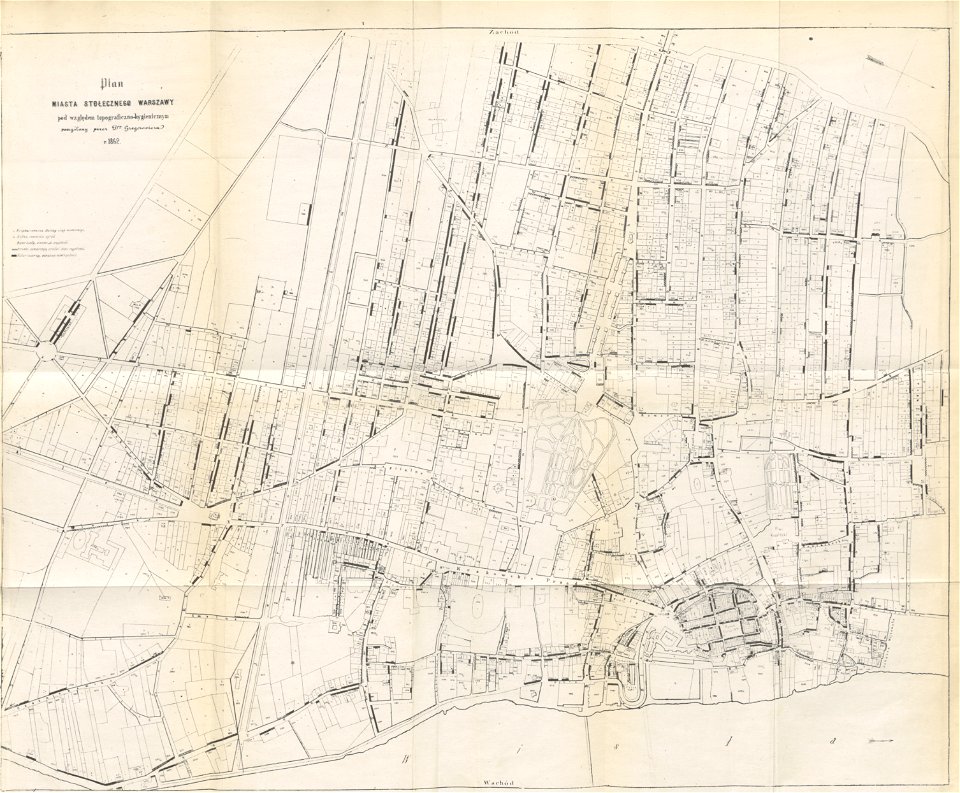 (1862) Plan der Stadt Warschau (in polnisch)