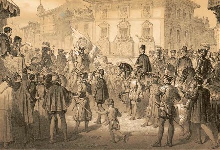1862, Historia de la Villa y Corte de Madrid, vol. 2, Felipe II traslada á Madrid la Corte (cropped)