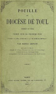 LEPAGE(1863) Pouille du Diocese de Toul