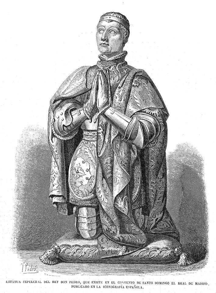 1862-05-04, El Museo Universal, Estatua sepulcral del rey don Pedro, que existe en el convento de Santo Domingo el Real de Madrid, publicado en la Iconografía española, Padró