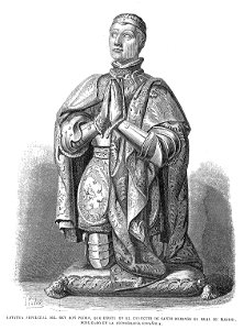 1862-05-04, El Museo Universal, Estatua sepulcral del rey don Pedro, que existe en el convento de Santo Domingo el Real de Madrid, publicado en la Iconografía española, Padró