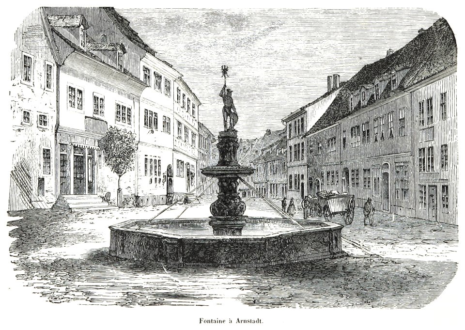 502 Arnstadt, Marktplatz und Brunnen