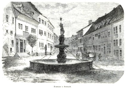 502 Arnstadt, Marktplatz und Brunnen
