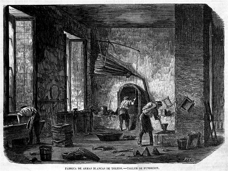 1863-01-04, El Museo Universal, Fábrica de armas blancas de Toledo, taller de fundición