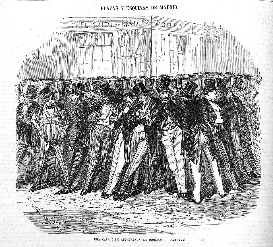 1862-03-02, El museo universal, Plazas y esquinas de Madrid, Una casa bien apuntalada en Domingo de Carnaval, Ortego